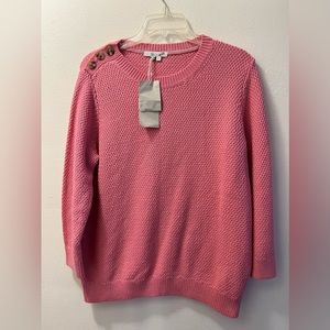 Boden Cable Knit Sweater Pink Women’s NWT Size M